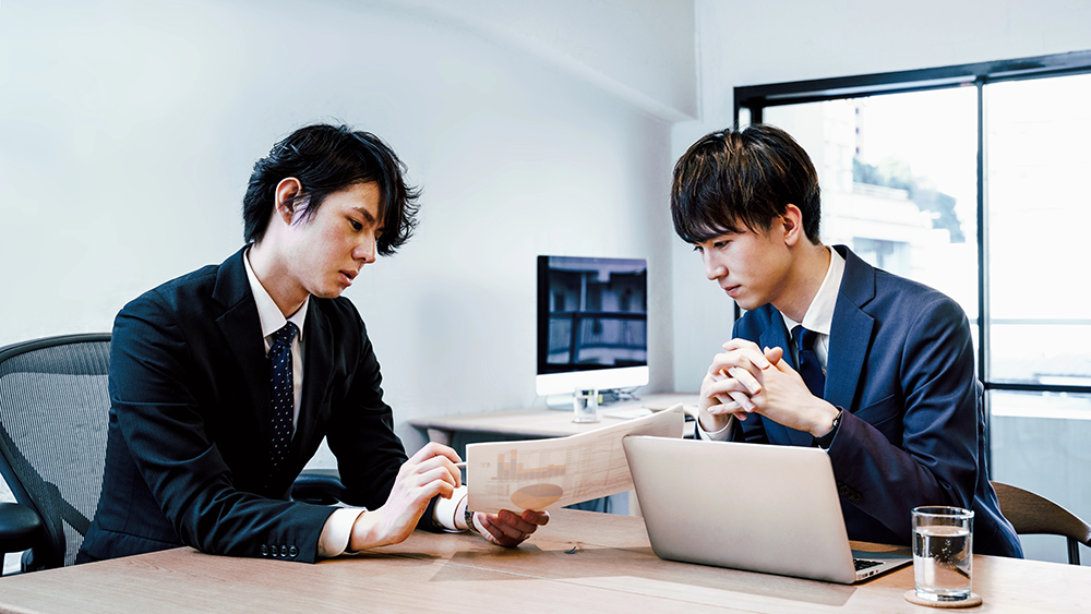 Business meeting and data analysis